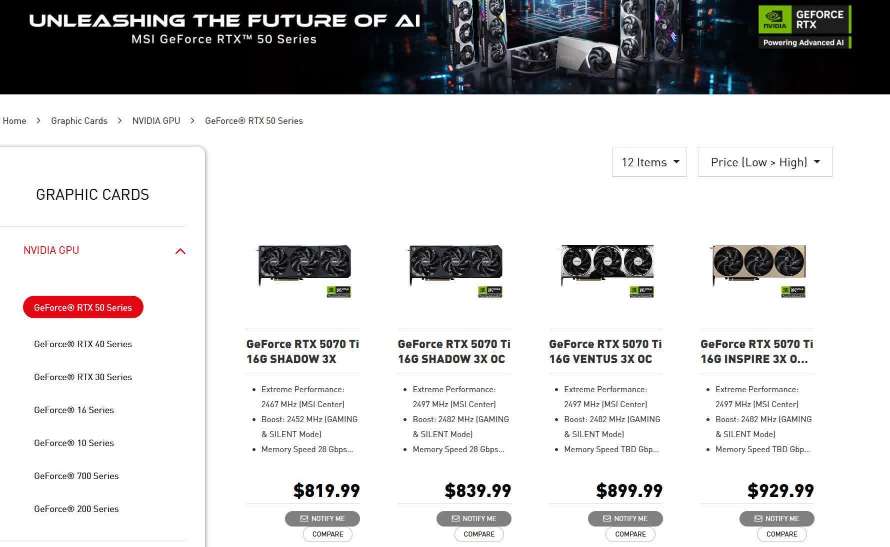Msi Bị Phát Hiện Nâng Giá Rtx 50 Series 01