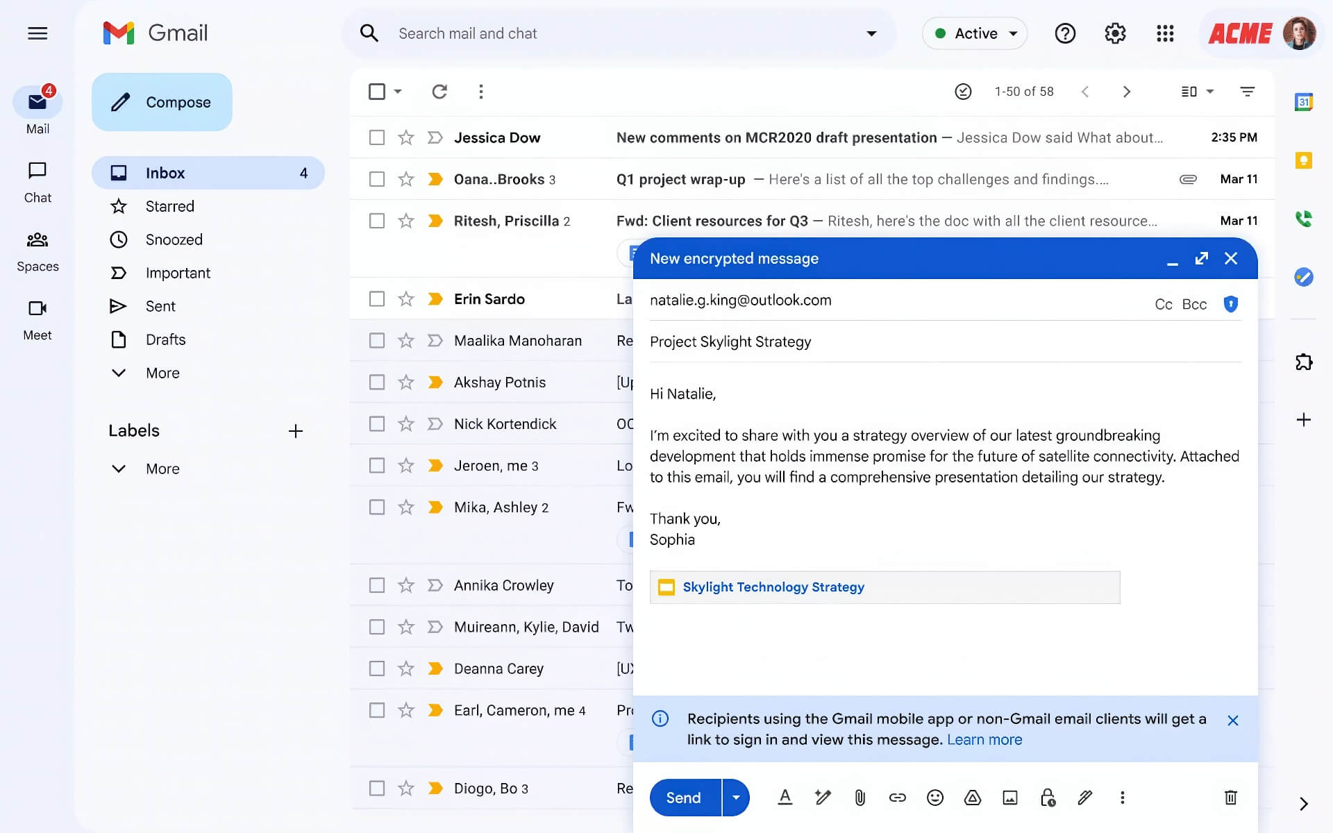 Gmail bổ sung mã hóa đầu cuối nhưng chỉ dành cho người dùng Workspace