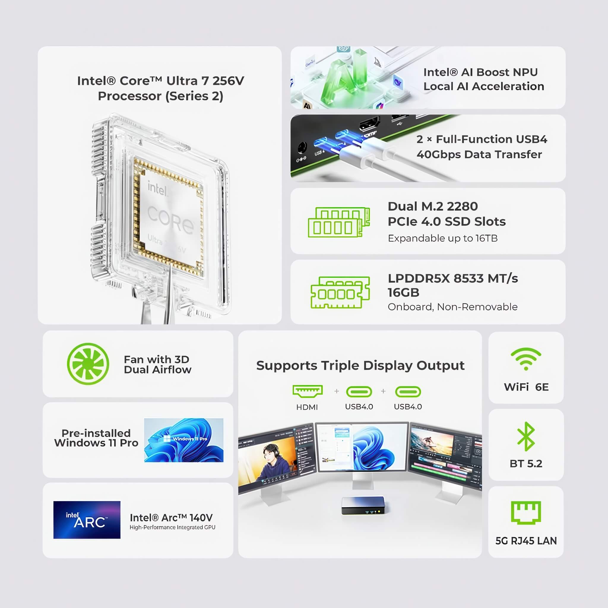 GMKtec NucBox K13 - Mini PC AI nhỏ gọn dùng chip Core Ultra 7 256V