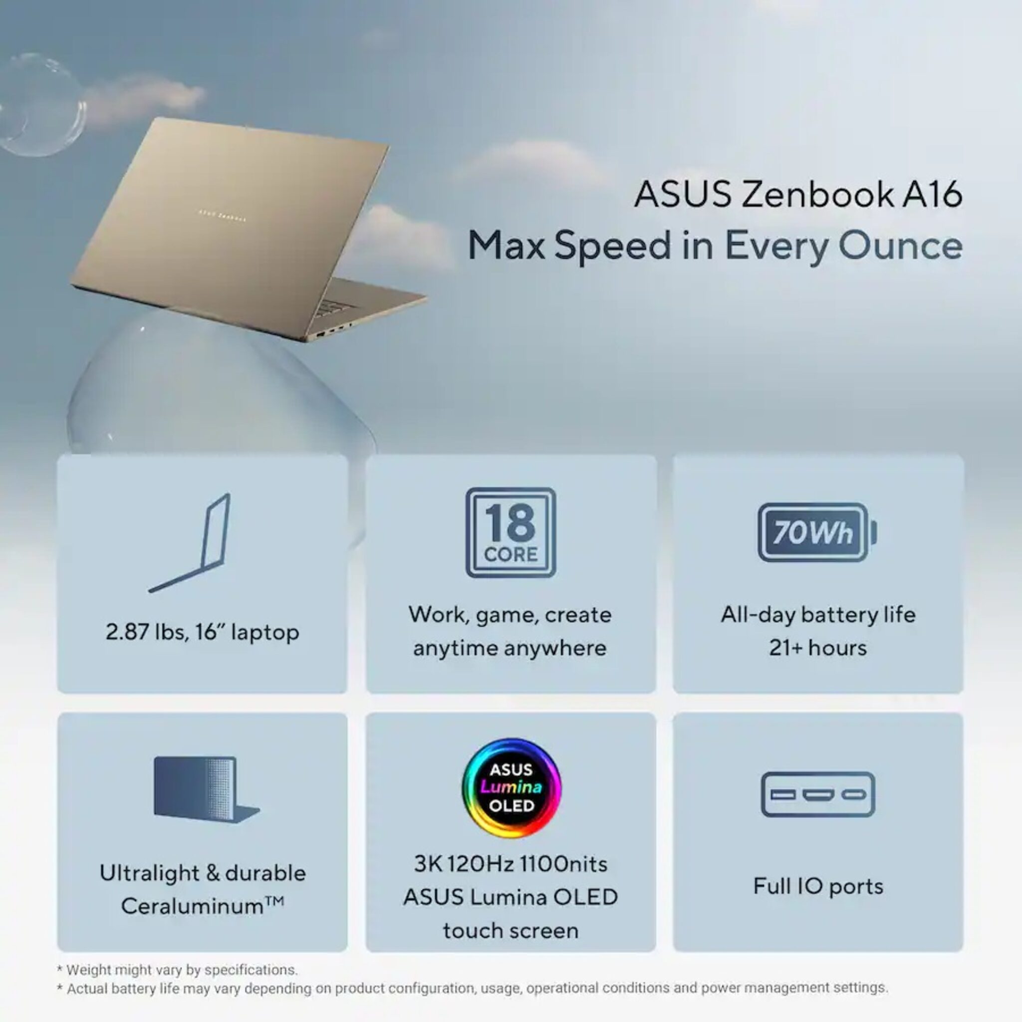 Zenbook A16 đang bán cấu hình gì ở tầm giá 41,8 triệu đồng?