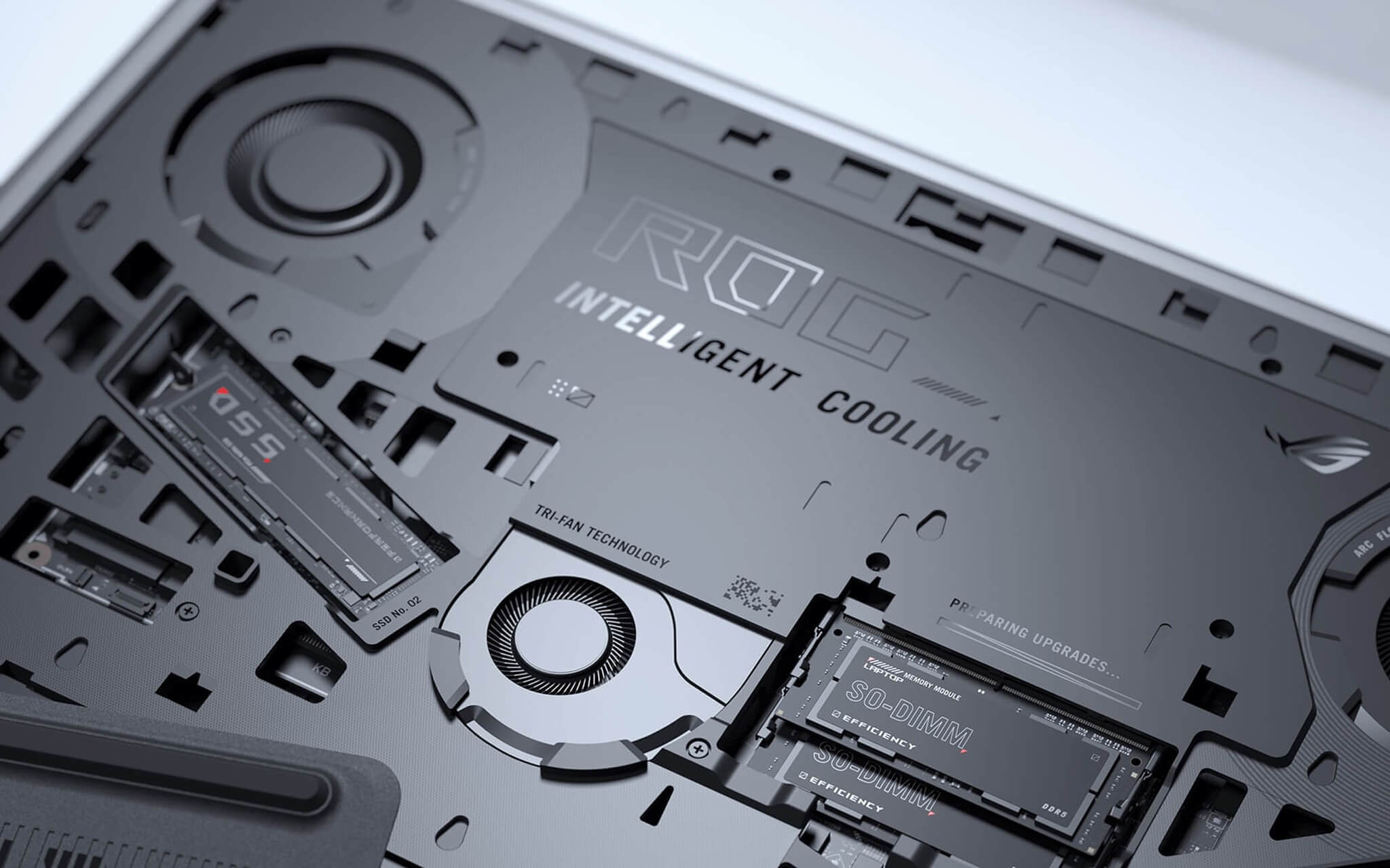Asus ROG Strix - Hệ thống tản nhiệt 3 quạt và kim loại lỏng giữ cho linh kiện luôn hoạt động ở nhiệt độ lý tưởng