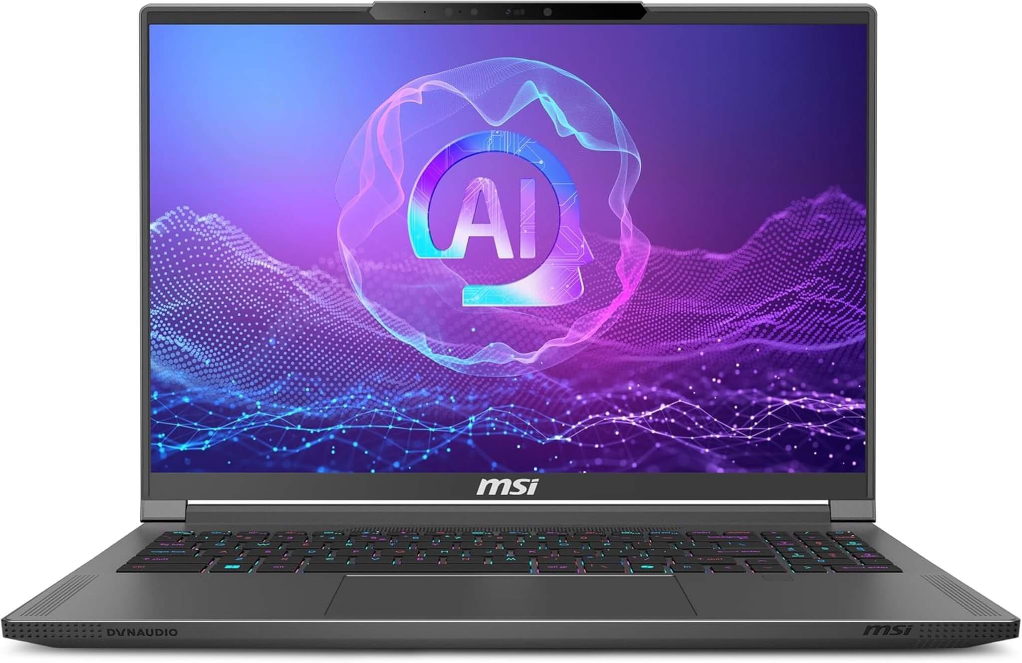 MSI Creator 16 AI Studio kết nối màn ngoài 4K trên bàn studio chỉnh video