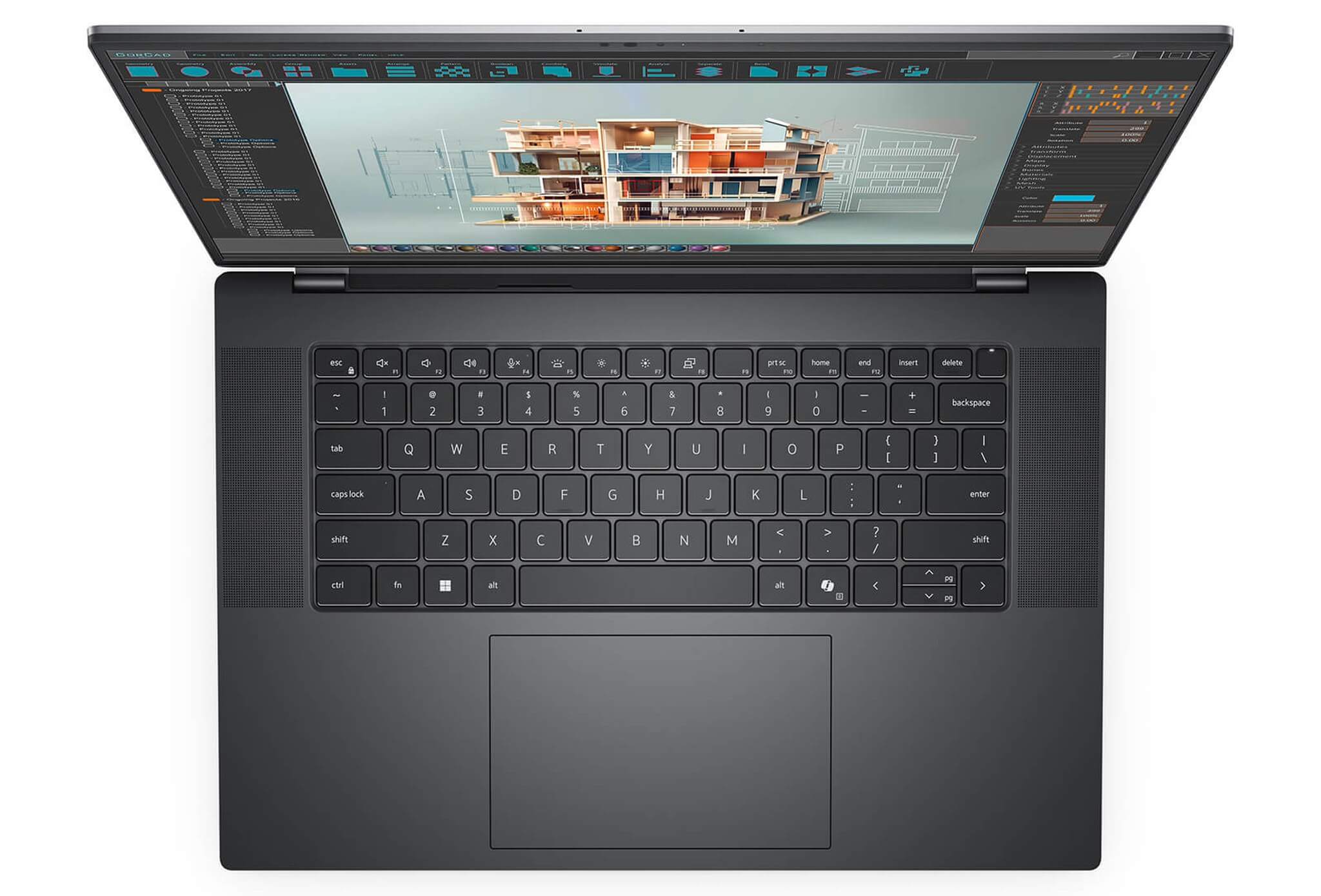 Bàn phím và touchpad trên Dell Precision 5690 với hành trình phím sâu