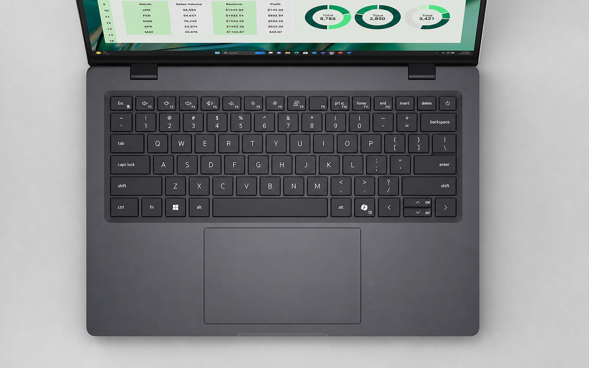 DELL Pro Max 14 MC14250 - Workstation Cao Cấp (2025) - màn hình hiển thị bảng tính và biểu đồ