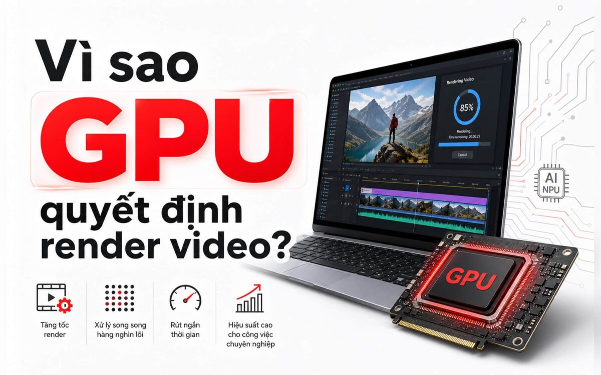 Ảnh minh họa bài viết: AI upscale video trên laptop - Vì sao GPU quyết định deadline render?