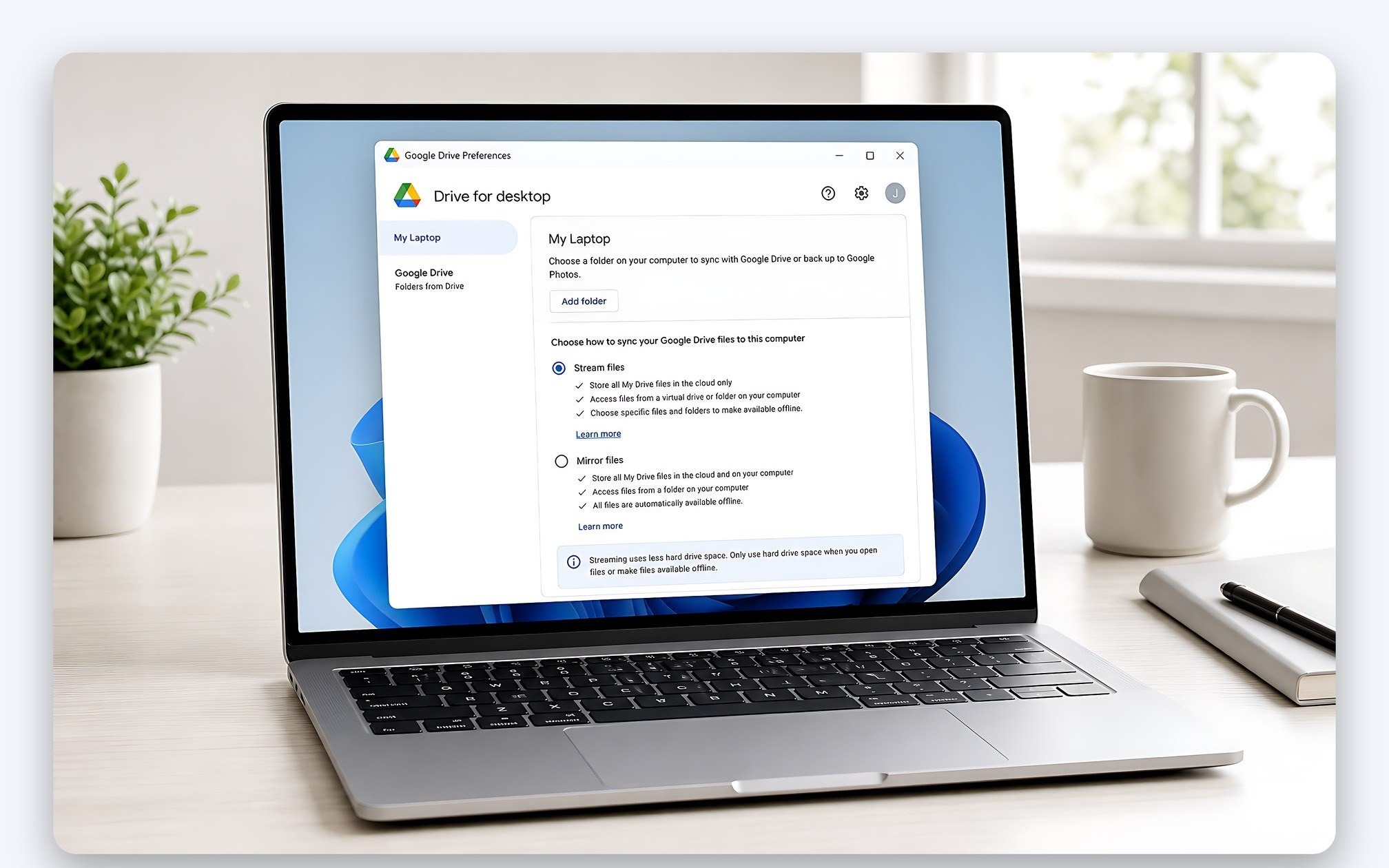 Đồng bộ file từ máy tính lên Google Drive theo hai chế độ khác nhau Đồng bộ file từ máy tính lên Google Drive theo hai chế độ khác nhau