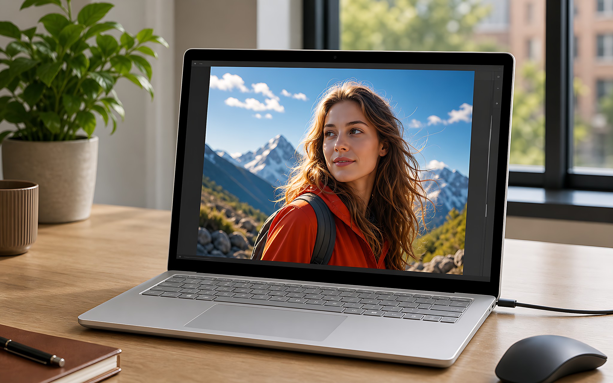 Màn hình và pin laptop khi chỉnh sửa ảnh