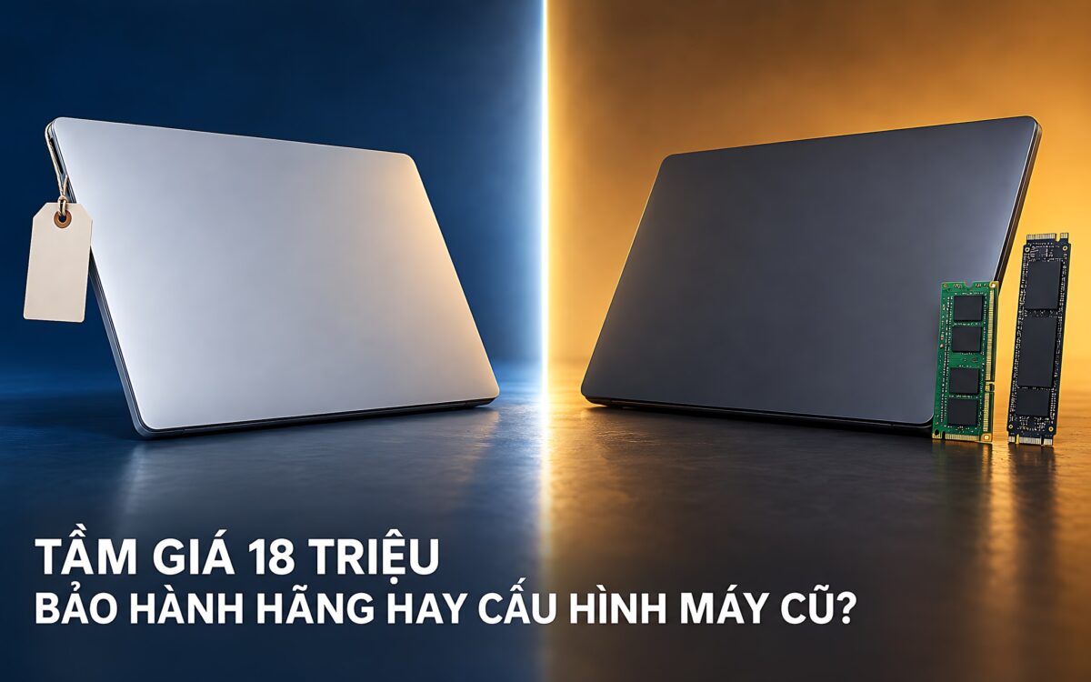 Bài toán chọn máy tầm giá 18 triệu: Cân đối giữa chính sách bảo hành hãng và cấu hình máy cũ
