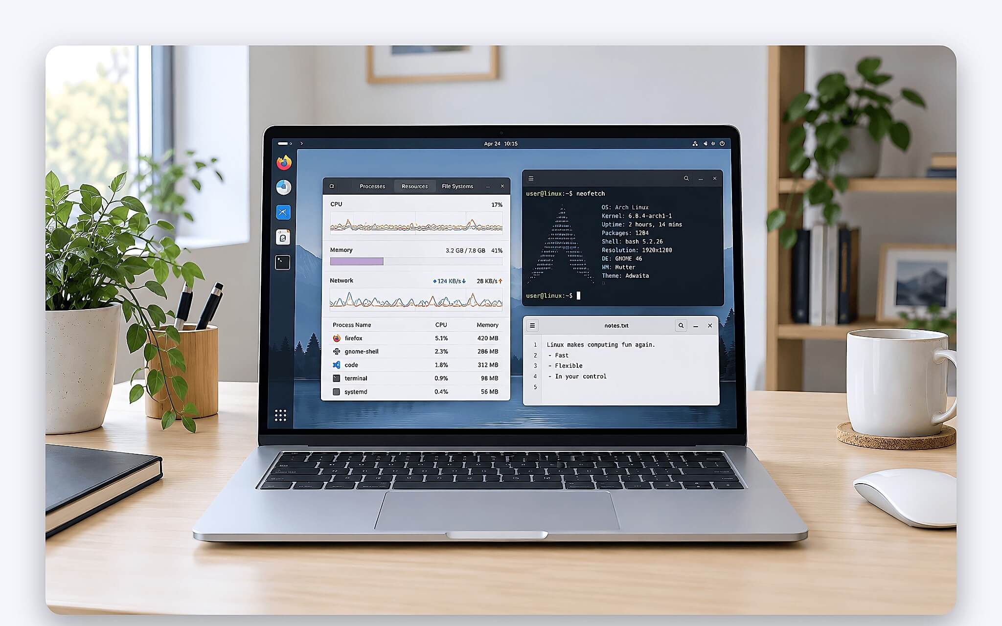 So sánh khả năng phản hồi của laptop chạy Linux với Windows