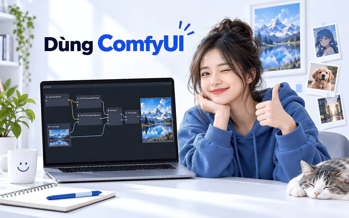 ComfyUI trên laptop – Cài bản portable, nạp workflow và sửa lỗi thường gặp