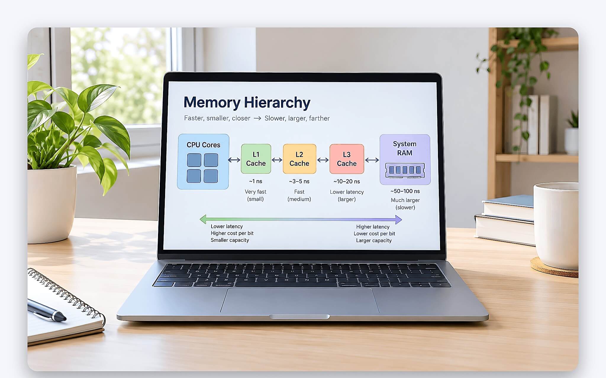 L3 cache là tầng đệm cuối trước khi CPU gọi tới RAM L3 cache là tầng đệm cuối trước khi CPU gọi tới RAM