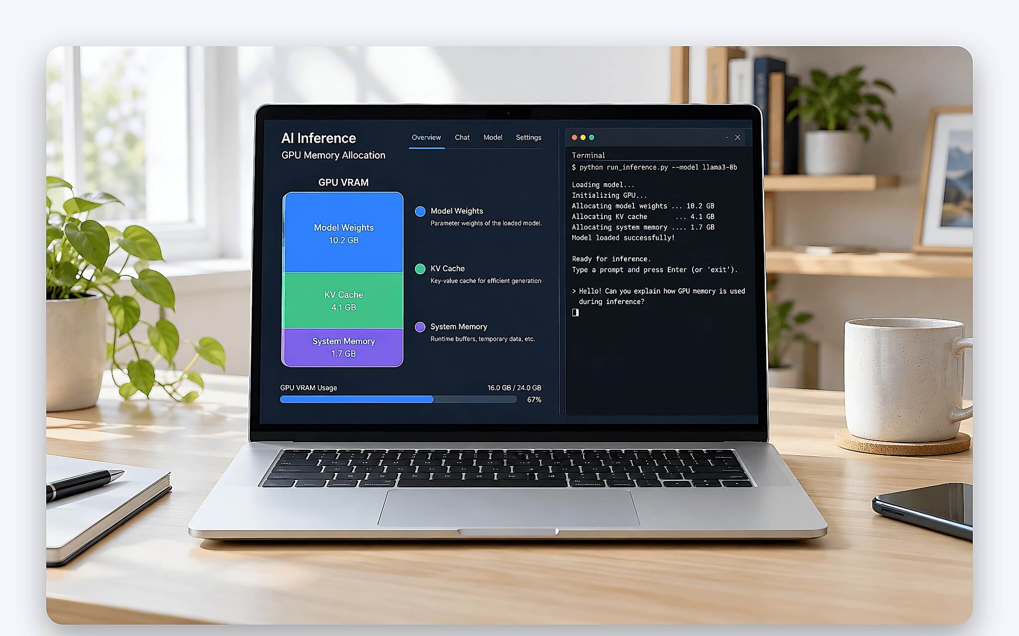 Dung lượng VRAM quyết định laptop chạy LLM tải được mô hình nào