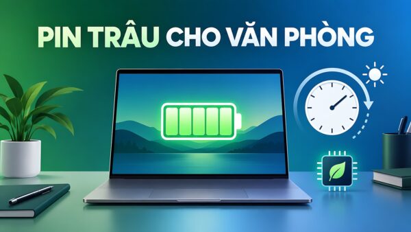 Laptop pin trâu cho văn phòng – Chọn theo dung lượng pin và hiệu suất chip