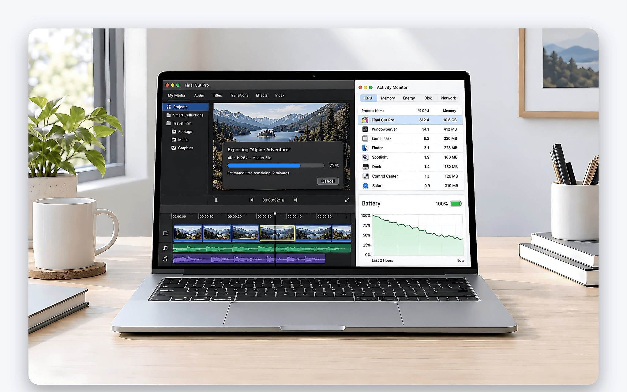 MacBook Air và Pro tiêu thụ pin dưới tải nặng MacBook Air và Pro tiêu thụ pin dưới tải nặng