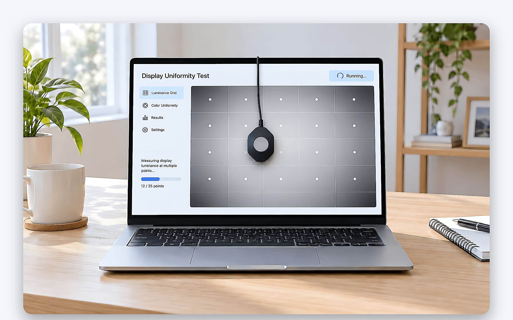 Độ đồng đều tấm nền laptop suy giảm thì cân màu bất lực