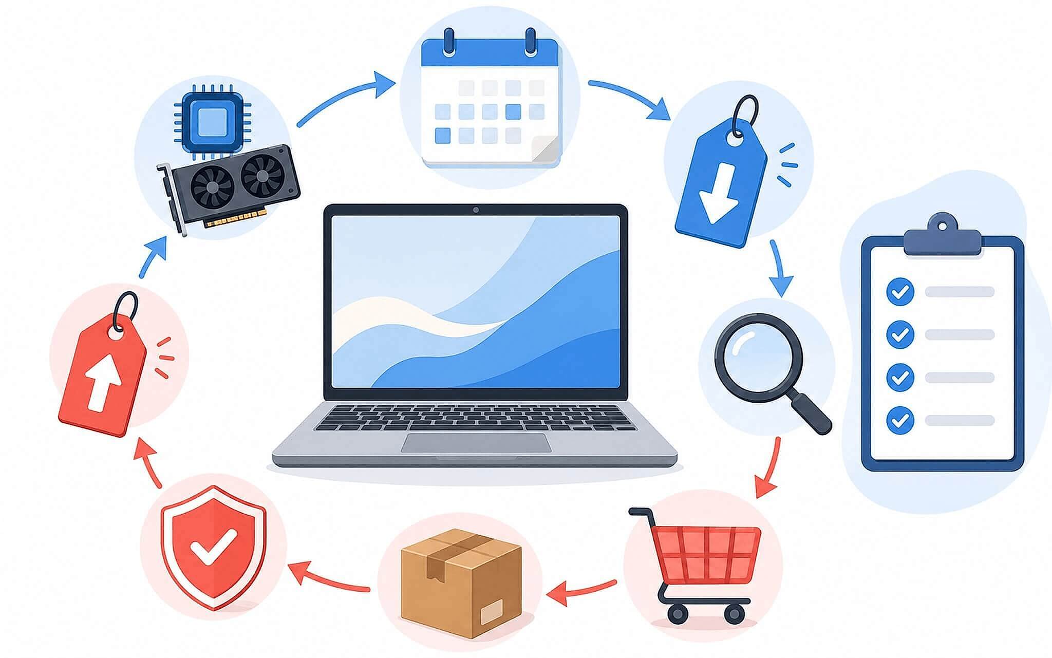 Chu kỳ ra mắt phần cứng tác động giá máy ra sao