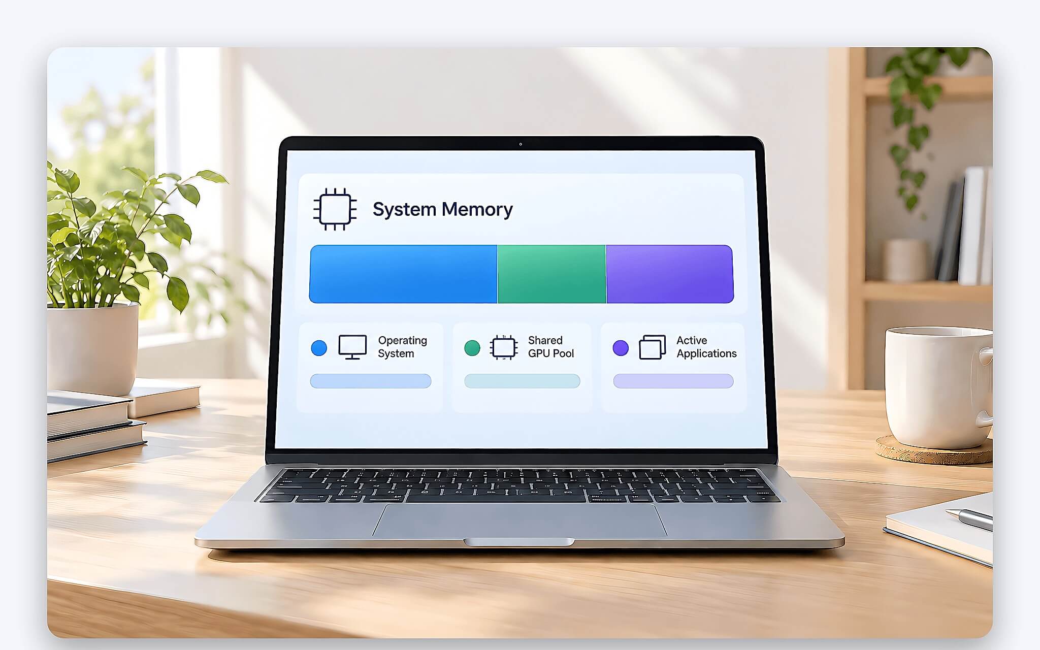 Phần RAM còn lại cho ứng dụng khi GPU tích hợp lấy bớt