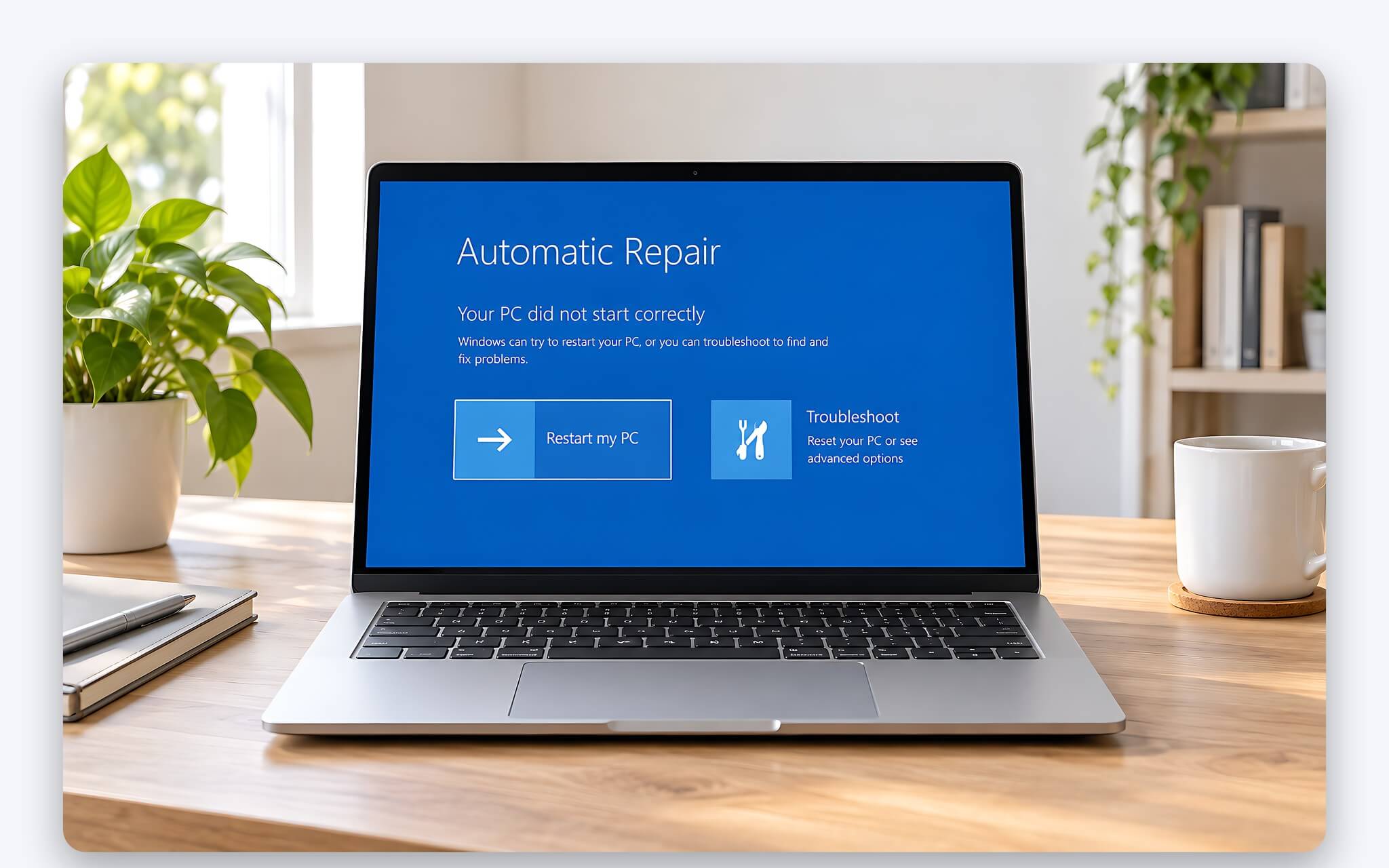 Màn hình Automatic Repair, thời điểm nên cứu dữ liệu laptop trước khi sửa lỗi Windows