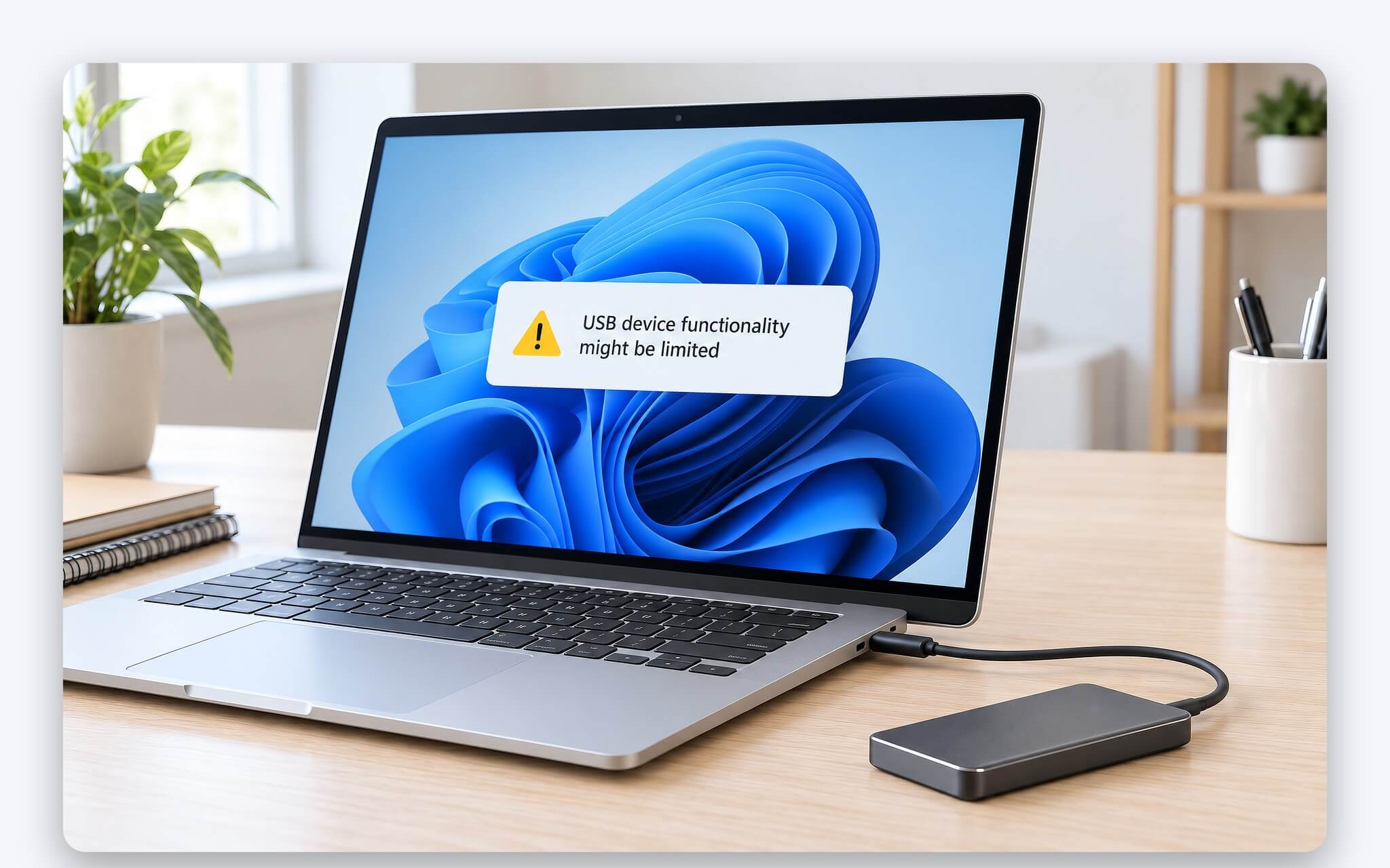 Cổng USB-C trên laptop với chức năng sạc, dữ liệu và xuất hình khác nhau