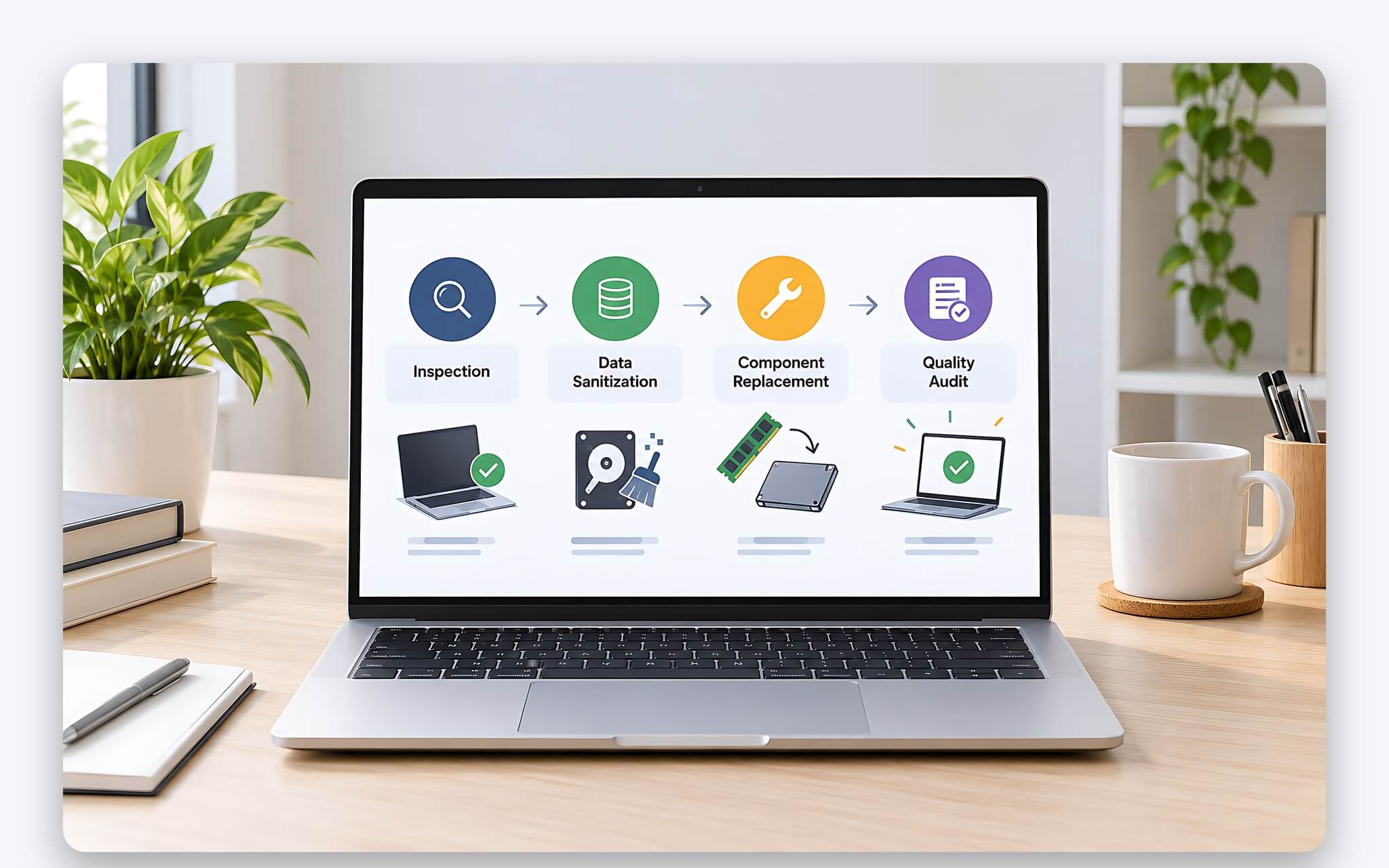 Quy trình laptop refurbished của hãng so với hàng tân trang ngoài chợ