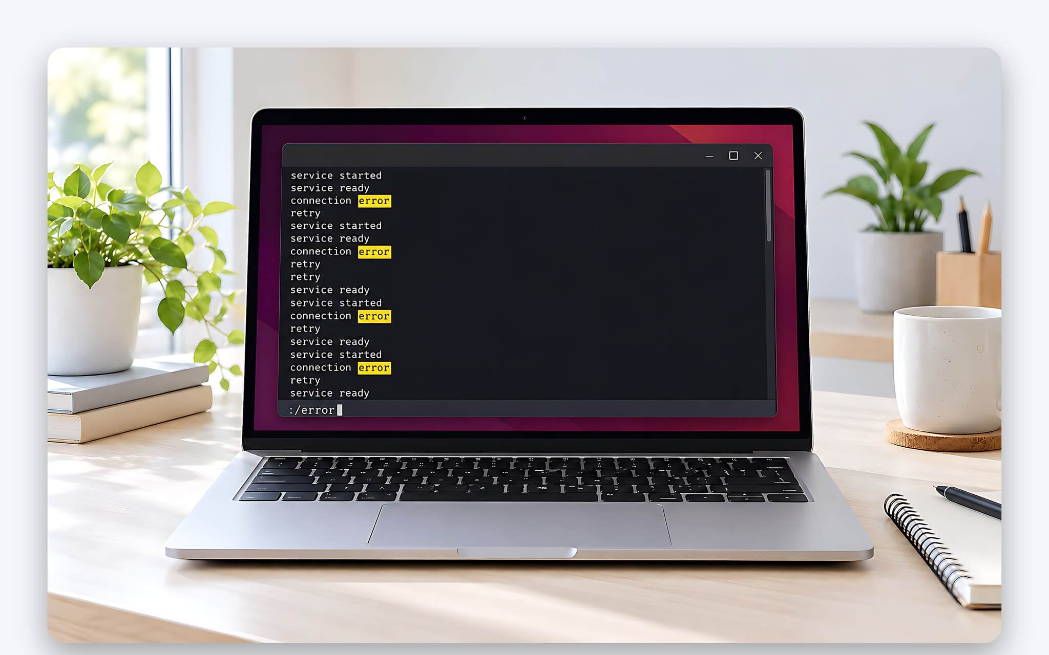 Đọc nhật ký hệ thống bằng less và tìm từ khóa error trong terminal Ubuntu Đọc nhật ký hệ thống bằng less và tìm từ khóa error trong terminal Ubuntu