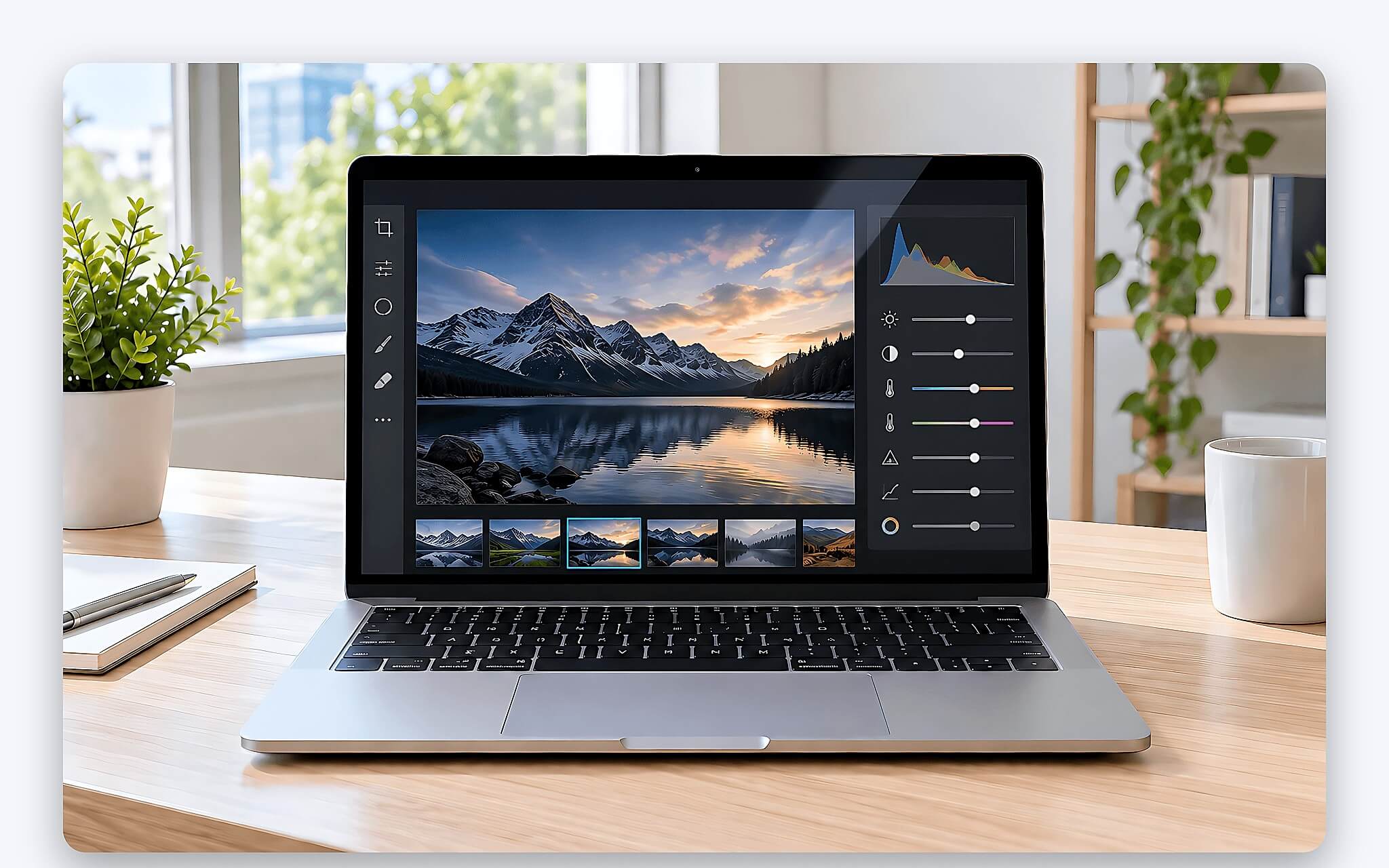 Laptop OLED dùng ngoài trời với ánh sáng phản xạ làm nhạt vùng đen