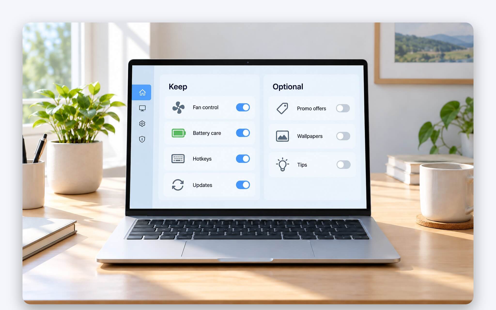 Cân nhắc giữ hoặc gỡ phần mềm quản lý của hãng laptop