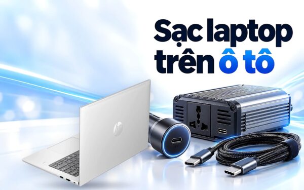 Sạc laptop trên ô tô - Chọn tẩu sạc USB-C hay bộ đổi điện inverter