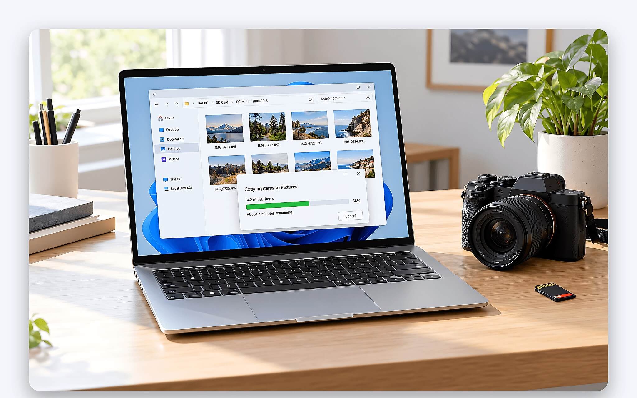 Chép ảnh RAW và video từ thẻ SD sang laptop qua khe thẻ nhớ Chép ảnh RAW và video từ thẻ SD sang laptop qua khe thẻ nhớ