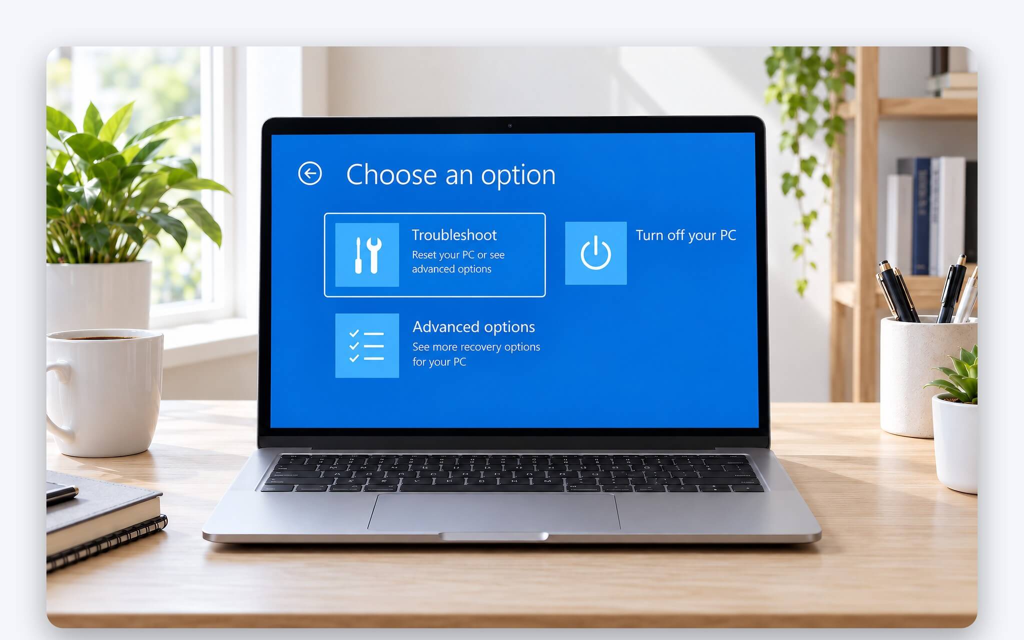 Mở System Restore trong Windows RE khi laptop không khởi động vào Windows 11