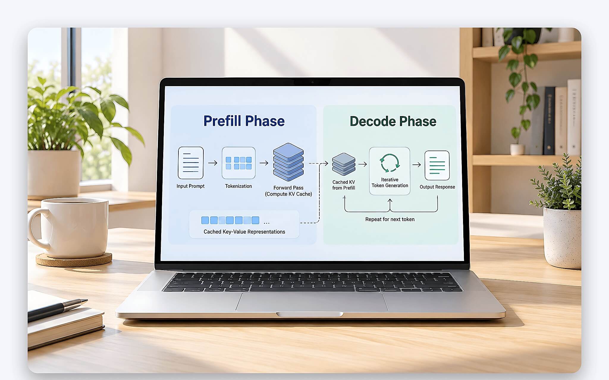 Hai giai đoạn prefill và decode tạo nên chỉ số Token mỗi giây khi chạy AI cục bộ