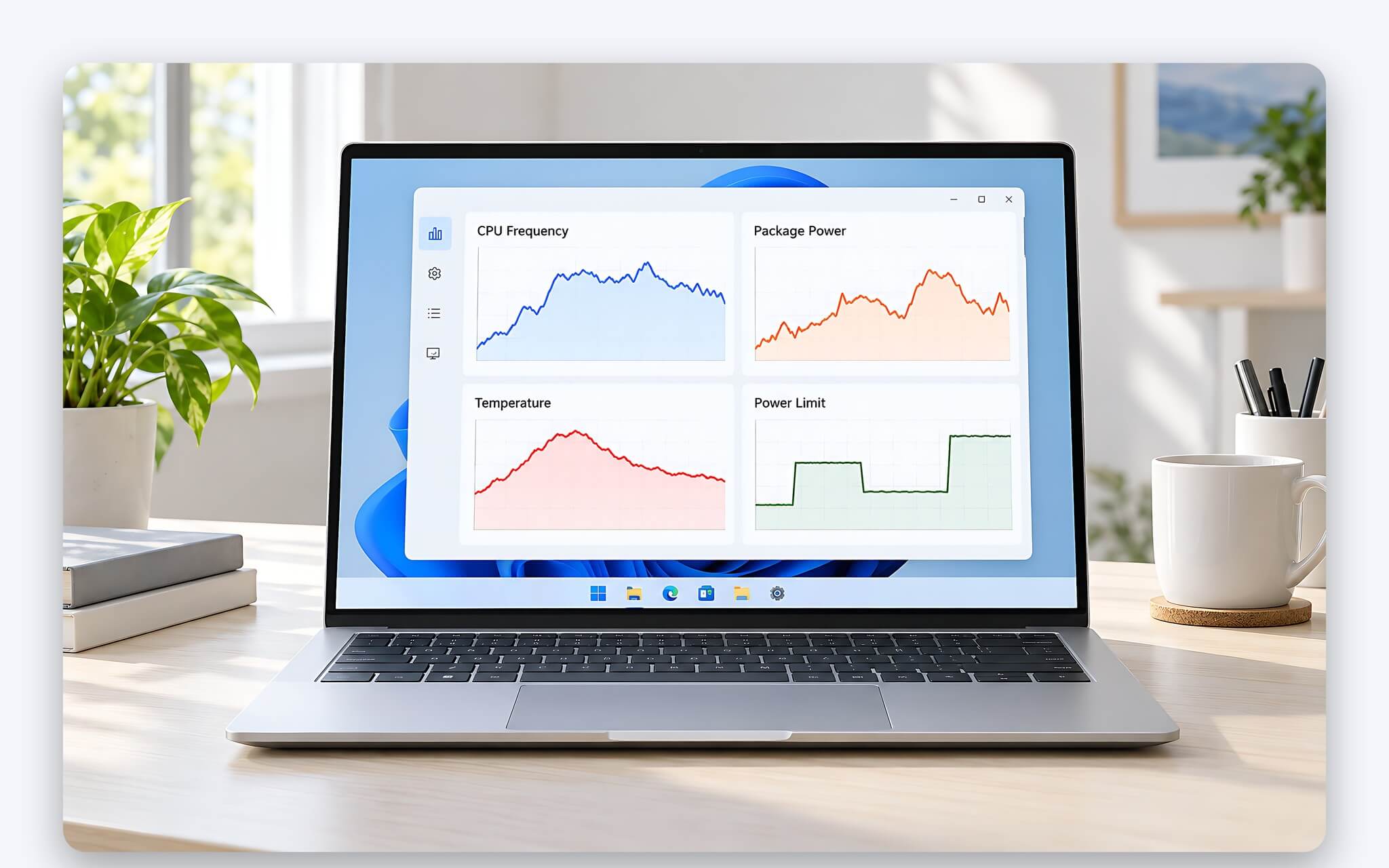Theo dõi xung CPU, công suất và nhiệt độ laptop bằng HWiNFO và Task Manager